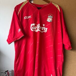 Vintage Reebok Liverpool LFC soccer signed shirt with bonus baby shirt!